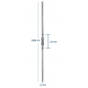 BARREAU FORGÉ AVEC DÉCOR CENTRAL – ACIER Ø12 MM – GRENAILLÉ – LONGUEUR 1000 MM