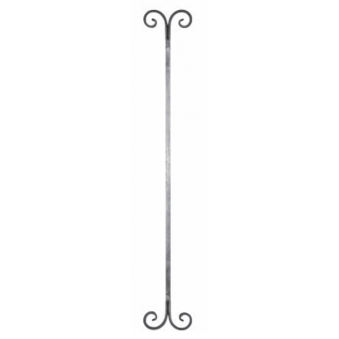 Barreau de rampe droit en acier 900x130 mm – section carré 14 mm