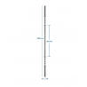 BARREAU DÉCORATIF 2 TIGES 2 TORSADES – ACIER Ø10 MM – LONGUEUR 1000 MM