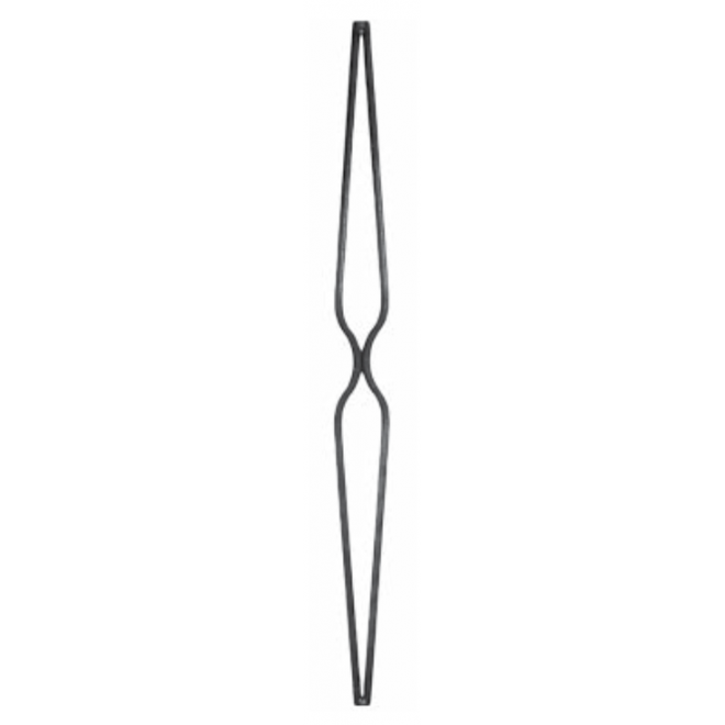 Barreau déco acier 2 ronds Ø12 mm – Longueur 950 mm