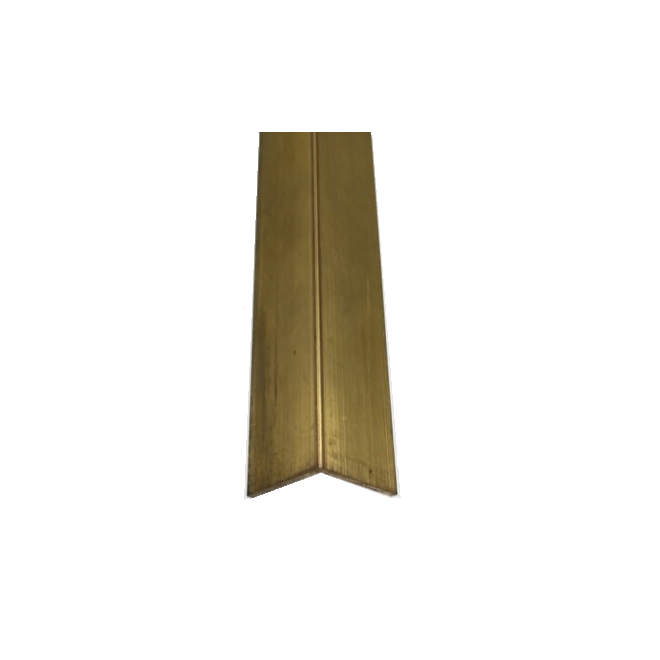 Cornière laiton brut massif à ailes égales – Longueur 1000 mm