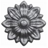 Rosace décorative en acier Ø85 mm – motif floral taraudé M5