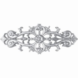 Palmette longue aluminium 350x140 mm à motifs fleurs et feuilles – fixation invisible
