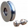 Roue à gorge en V acier zingué ou inox – Ø60 à 200 mm – pour portail coulissant