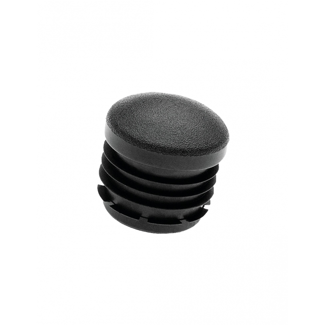 Bouchon, embout pied de chaise rond enveloppant en caoutchouc pour tube,  Noir, 22