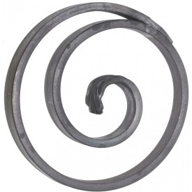 Cercle spirale en acier forgé Ø130 mm – finition queue de carpe double face