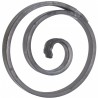 Cercle spirale en acier forgé Ø130 mm – finition queue de carpe double face