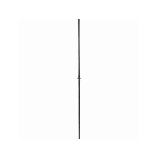 Barreau décoratif acier forgé – Ø14 mm, H1200 mm avec bague centrale