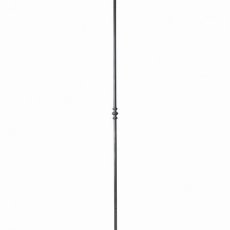 Barreau décoratif acier forgé – Ø14 mm, H1200 mm avec bague centrale
