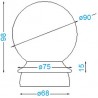 BOULE POTELET DÉCORATIVE Ø90 POUR TÊTE DE POTEAU