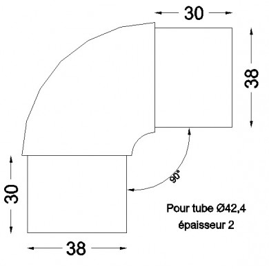 Connecteur en T interne à 90° en acier inoxydable pour tube rond