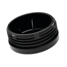 EMBOUT TUBE ROND RENTRANT PATIN ÉPAIS NOIR BLANC M8004