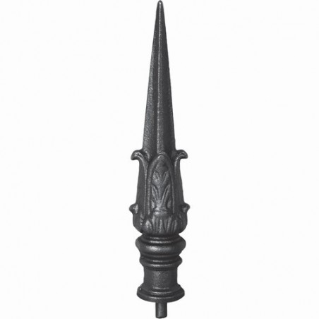 Fer de lance en fonte 200x40 – Insert acier soudable pour barreau rond