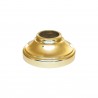 Cache scellement en laiton, Ø110 mm, pour barreaux ronds Ø30 ou Ø40 mm, finition polie miroir.