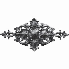 Palmette en fonte, 720x350 mm, fixation par vis, finition brute ou zinguée.