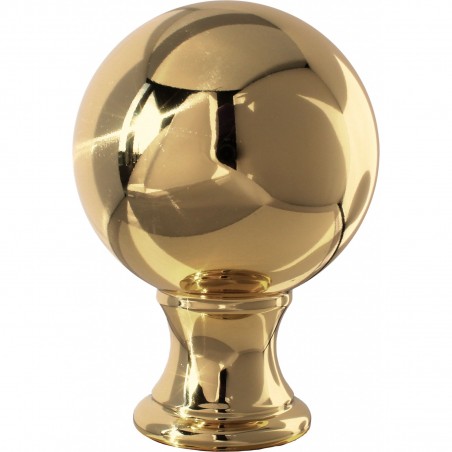 Boule de départ en laiton Ø80 sur embase Ø48 – finition polie ou dorée