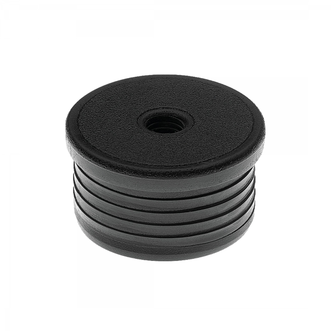 Embout vérin vis rentrant rond PEHD – fixation robuste pour tubes ronds