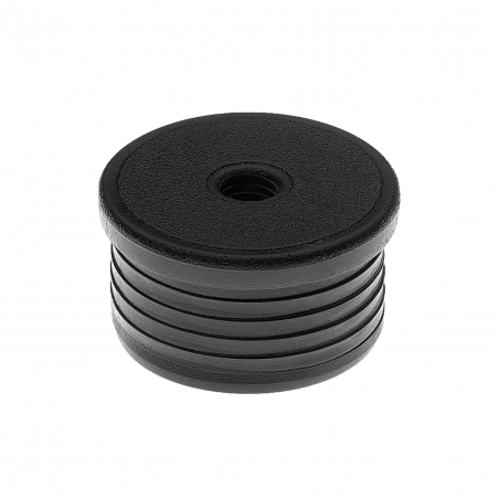 Embout vérin vis rentrant rond PEHD – fixation robuste pour tubes ronds