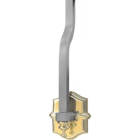 SUPPORT ACIER FORGÉ LISSE LATÉRAL CACHE LAITON POLI M0456