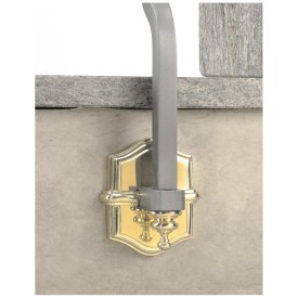 SUPPORT ACIER FORGÉ LISSE LATÉRAL CACHE LAITON POLI M0456