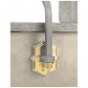 SUPPORT ACIER FORGÉ LISSE LATÉRAL CACHE LAITON POLI M0456