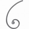 DEMI VOLUTE EN J À NOYAU FER FORGÉ FRISE DE CLÔTUREW0311