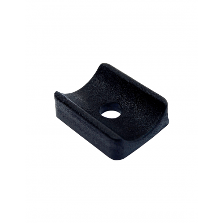 Support siège demi-rond PEBD noir pour fixation de tube rond sur plat