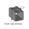 CONNECTEUR DROIT INOX 316 POUR TUBE CARRÉ 40x40 ÉPAISSEUR 2 MM