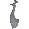 PAON ACIER MOULÉ DOUBLE FACE TÊTE POITRAIL PLUMES U474