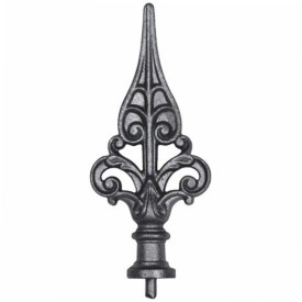Fer de lance dentelé en fonte grise – insert acier soudable Ø31 mm
