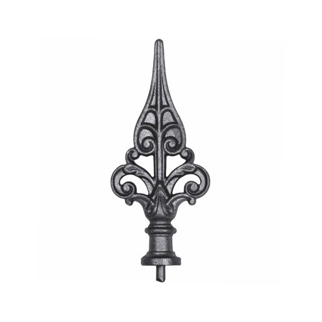 Fer de lance dentelé en fonte grise – insert acier soudable Ø31 mm
