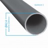 TUBE ROND ACIER Ø42.4 MM POUR MAIN COURANTE – LONGUEUR JUSQU’À 3 M