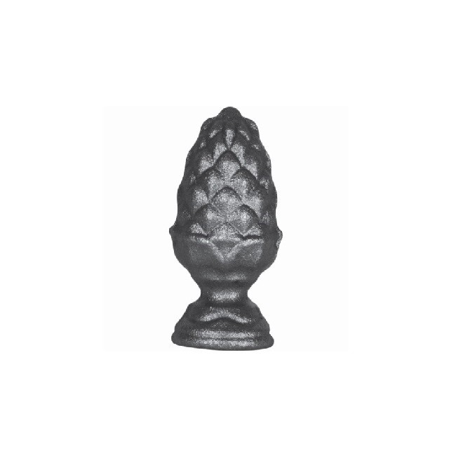 Pigne en acier décorative soudable – 65 ou 90 mm – embase Ø27 ou Ø40