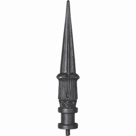 FER DE LANCE BARREAU ROND FONTE GRISE INSERT ACIER U0031