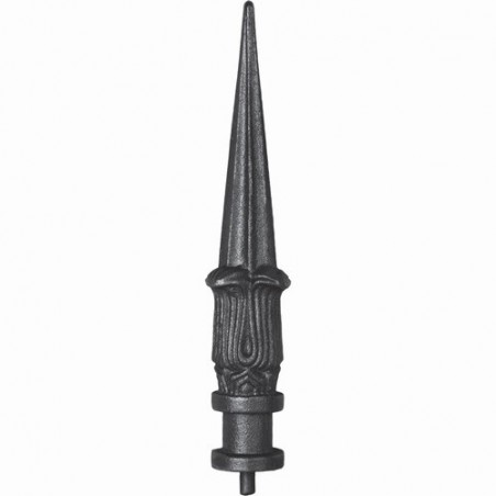 FER DE LANCE BARREAU ROND FONTE GRISE INSERT ACIER U0031
