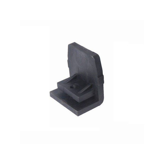 Bouchon guide en nylon noir, fin d’ouverture et fermeture, pour portail autoportant, profil 68x68 mm, charge 750 kg.
