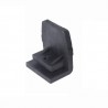 Bouchon guide en nylon noir, fin d’ouverture et fermeture, pour portail autoportant, profil 68x68 mm, charge 750 kg.