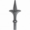 FLEUR DE LYS FER DE LANCE POINTE ACIER FORGÉ ROND M0388