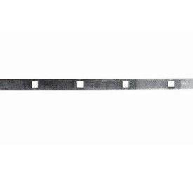 Barre traverse acier plat à trous carrés – Pour barreaux carrés 14 à 20 mm – Longueur 2 m