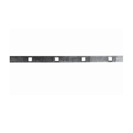 Barre traverse acier plat à trous carrés – Pour barreaux carrés 14 à 20 mm – Longueur 2 m