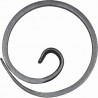 Cercle spirale en fer forgé – forme escargot – Ø110 mm – plat 12x6 à 16x5 mm