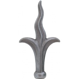 Fer de lance fleur de lys en acier forgé ou moulé – pour barreau rond Ø20 à Ø30 mm