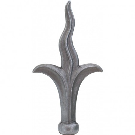 Fer de lance fleur de lys en acier forgé ou moulé – pour barreau rond Ø20 à Ø30 mm