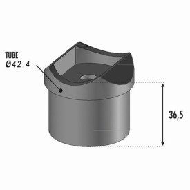 Support supérieur main courante inox brossé – Ø42.4 ou Ø48.3 mm – Inox 304/316