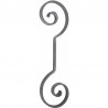 VOLUTE ACIER FORGÉE À CHAUD FORME SPÉCIALE FER PLAT M0472