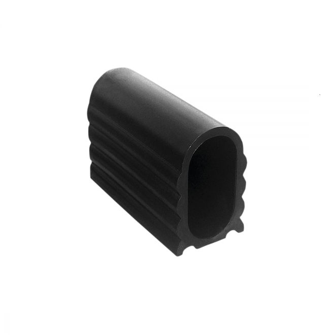 ÉLÉMENT INSERTION SUPPORT TUBE OVALE 40X20 PEBD NOIR M8053