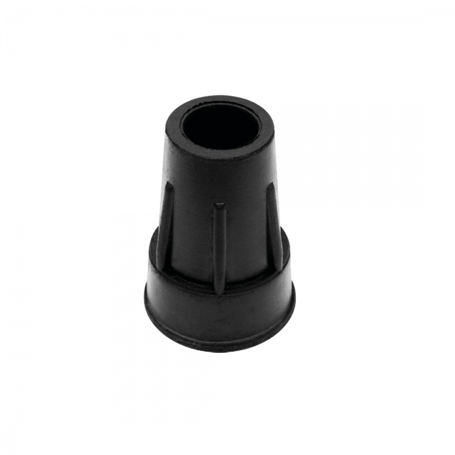 Embout antidérapant renforcé Ø18 mm pour canne en caoutchouc vulcanisé noir
