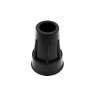 Embout antidérapant renforcé Ø18 mm pour canne en caoutchouc vulcanisé noir
