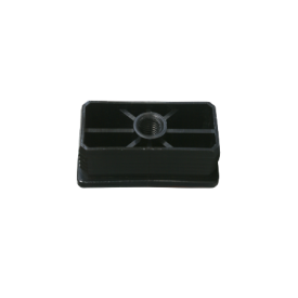 Embout vérin rectangulaire rentrant – PEHD noir – Filetage M8 ou M10