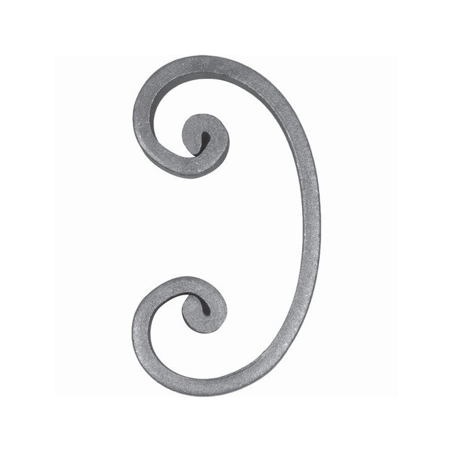 VOLUTE À NOYAUX EN C 16X6 FER FORGÉ ENROULÉ 117x67 U0018